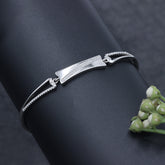 Silver Square Bar Adjustable Kada